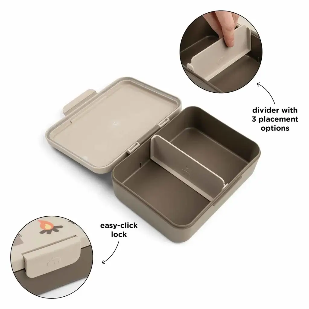 Caja de Almuerzo con Divisor Tiny Trails Sand - Imagen 4