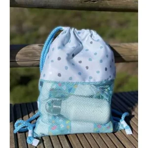 Mochila-Saco antiarenas Lunares Azul