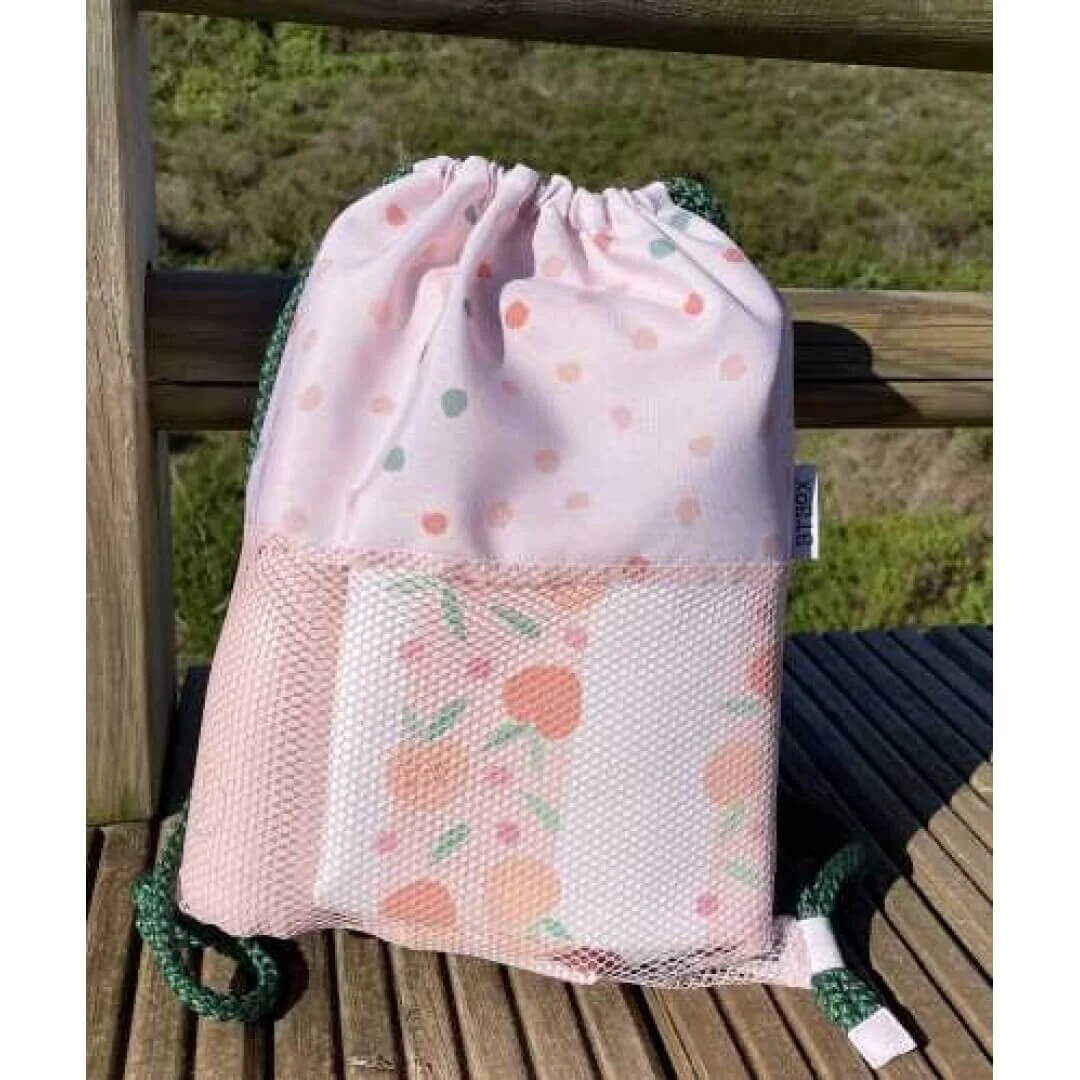 Mochila-Saco antiarenas Lunares Rosa - Imagen 2