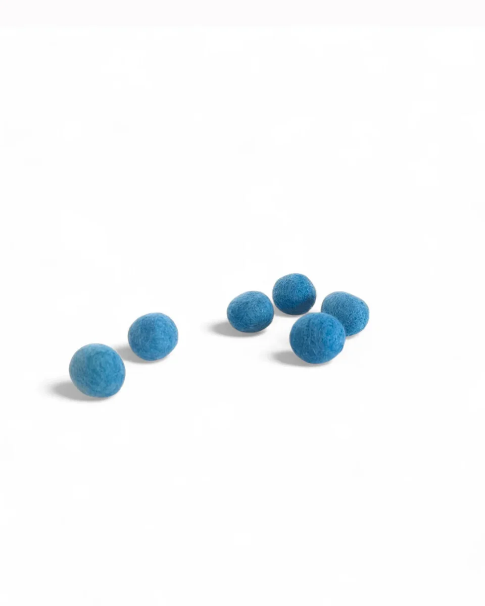 Bola de fieltro azul medio - Imagen 3