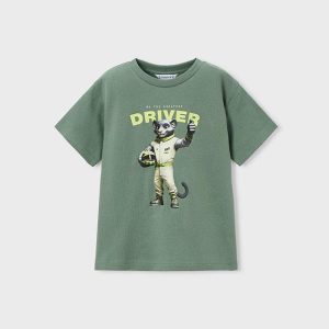Camiseta driver niño verde Mayoral