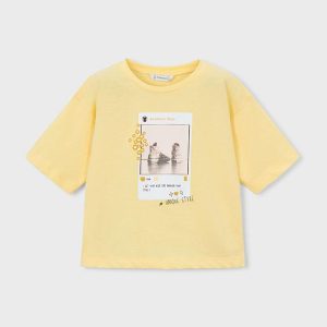 Camiseta hombro caído niña Mayoral