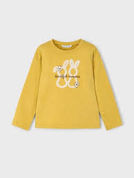 Camiseta manga larga mostaza mayoral