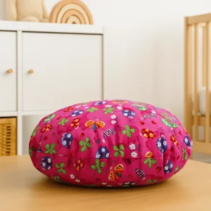 Cojín Redondo Insectos Fucsia 53cm Ø