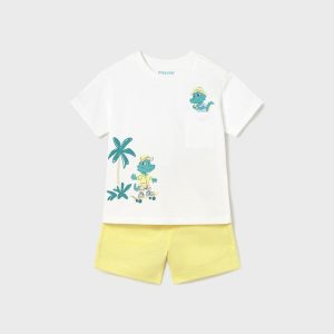 Conjunto bermuda y camiseta palmeras bebé Mayoral