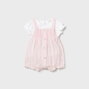 Conjunto peto y camiseta recién nacida Mayoral
