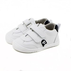 Deportivo infantil respetuoso vegano blanco combinado en marino PIRUFLEX