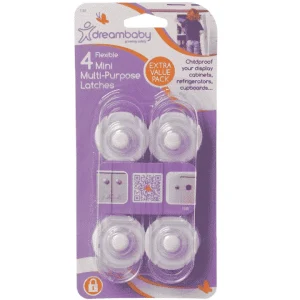 Mini cerrojo multiusos para seguridad Dreambaby – Pack de 4