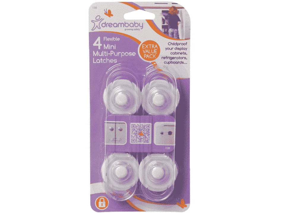Mini cerrojo multiusos para seguridad Dreambaby – Pack de 4 - Imagen 2