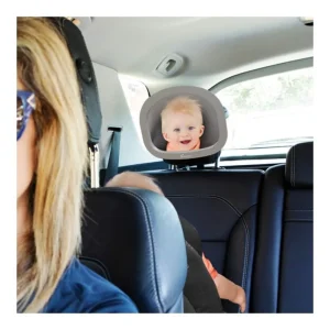 Espejo Retrovisor Ajustable Dreambaby para Asiento Posterior Gris