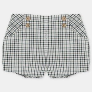 Pantalón de tela con estampado de cuadros martin