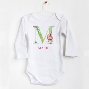 Body navideño personalizado modelo «Inicial Navideña»
