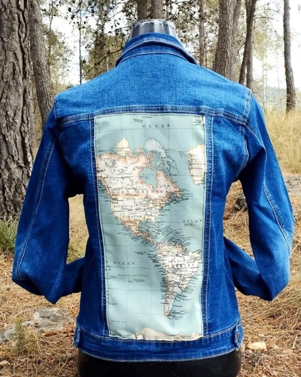 Chaqueta Vaquera mapamundi corta - Imagen 3