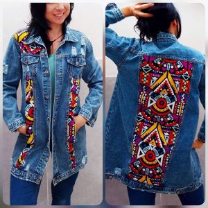 Chaqueta Vaquera Wax larga R1109