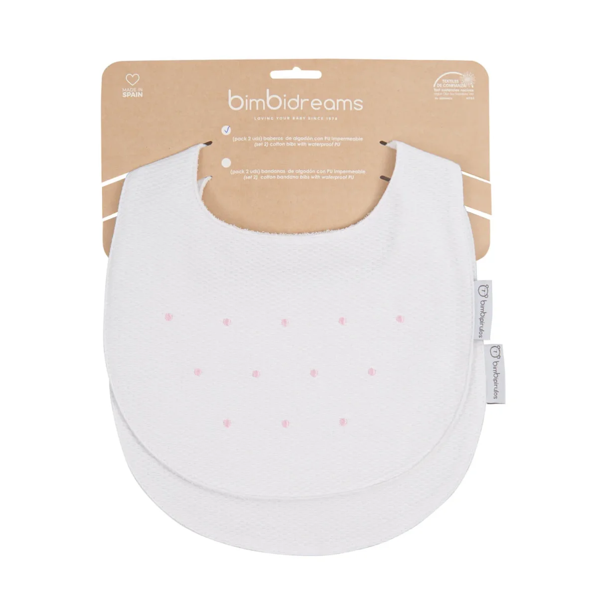 Babero Piqué Bordado Pack 2 Dots - Imagen 5