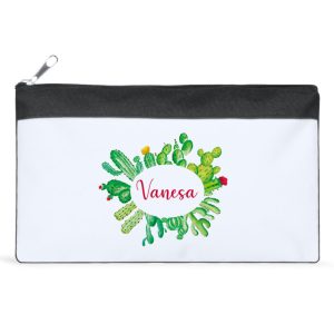 Neceser estuche con nombre personalizado diseño «Cactus»