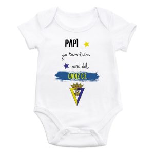 Body bebé diseño «Papi, yo también seré del Cádiz CF»