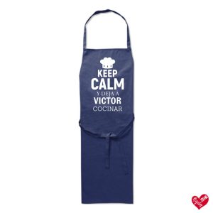 Delantal personalizado «Keep Calm y deja cocinar»