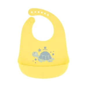 Babero Silicona Amarillo Tortuga