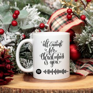 Taza «All I want for Christmas is you» + Spotify