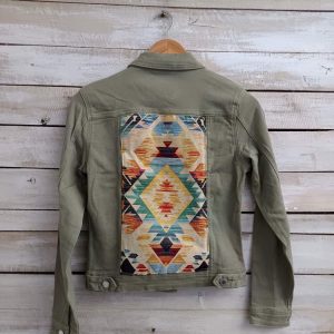 Chaqueta Vaquera corta verde samba